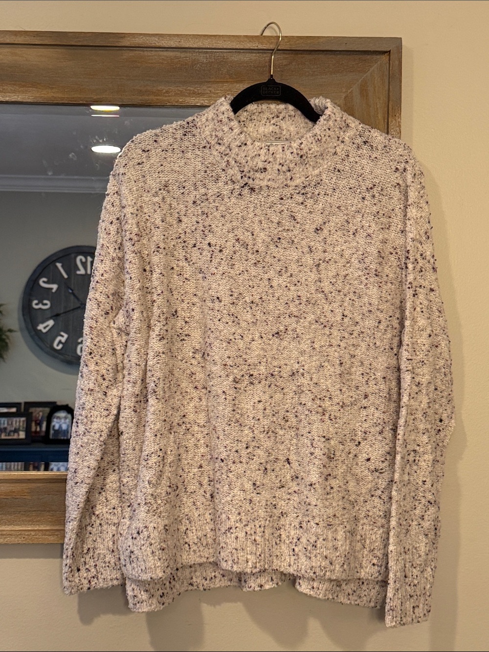 Susina Speckled Cream Crewneck Sweater